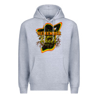 Heather Grey Remember your roots Premium Hoodie - HowdyJamesFarm