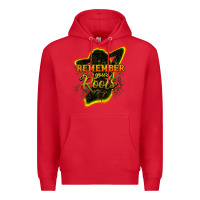 Red Remember your roots Premium Hoodie - HowdyJamesFarm