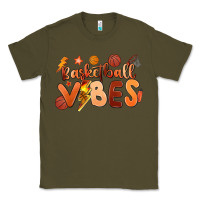 Army Green basketball vibes Classic Tee - MaliasSmallBusiness