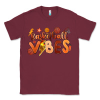 Burgundy basketball vibes Classic Tee - MaliasSmallBusiness