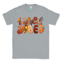 Heather Grey basketball vibes Classic Tee - MaliasSmallBusiness