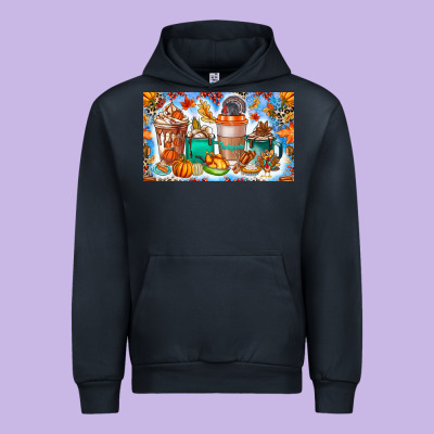 Thanksgiving Coffee Drink Kids Cup Urban Hoodie Designed By Cowhidedigitalart