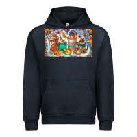 Navy Thanksgiving Coffee Drink Kids Cup Urban Hoodie - CowhideDigitalArt
