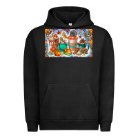 Pigment Black Thanksgiving Coffee Drink Kids Cup Urban Hoodie - CowhideDigitalArt