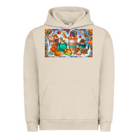 Pigment French Oak Thanksgiving Coffee Drink Kids Cup Urban Hoodie - CowhideDigitalArt