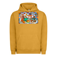 Pigment Peanut Butter Thanksgiving Coffee Drink Kids Cup Urban Hoodie - CowhideDigitalArt