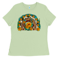 Matcha sunflower gemstone leopard cowhide horseshoe rainbow Ladies Tee - Artiststas