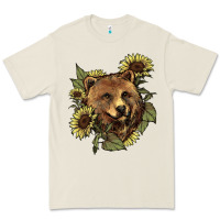 Bone bear head sunflowers Premium Tee - NancyCooperArtShop
