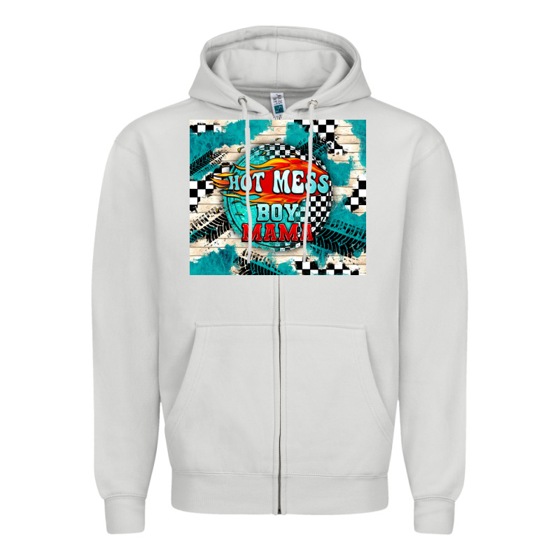 Hot Mess Boy Mama With Fire Zipper Hoodie by TumblerDesignByShophia | Teevron