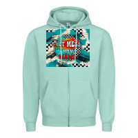 Seafoam hot mess boy mama with fire Zipper Hoodie - TumblerDesignByShophia