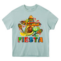 Fıesta With Avocado And Sombrero Heavy Core Tee | Teevron