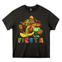 Asphalt fıesta with avocado and sombrero Heavy Core Tee - AdoDesignShop