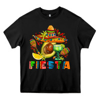 Black fıesta with avocado and sombrero Heavy Core Tee - AdoDesignShop