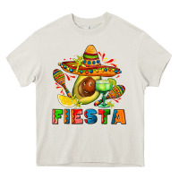 Cream fıesta with avocado and sombrero Heavy Core Tee - AdoDesignShop