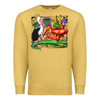 Antique Gold mardi gras pelican crawfish crocodile Premium Sweatshirt - OliviaCreatesArt