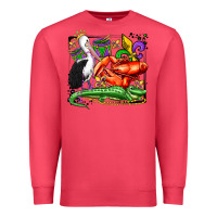 Cardinal mardi gras pelican crawfish crocodile Premium Sweatshirt - OliviaCreatesArt