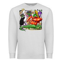 Dove Grey mardi gras pelican crawfish crocodile Premium Sweatshirt - OliviaCreatesArt