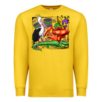 Lemon mardi gras pelican crawfish crocodile Premium Sweatshirt - OliviaCreatesArt