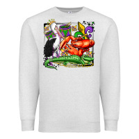 Oatmeal Heather mardi gras pelican crawfish crocodile Premium Sweatshirt - OliviaCreatesArt