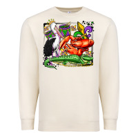 Sandshell mardi gras pelican crawfish crocodile Premium Sweatshirt - OliviaCreatesArt