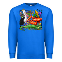 True Royal mardi gras pelican crawfish crocodile Premium Sweatshirt - OliviaCreatesArt