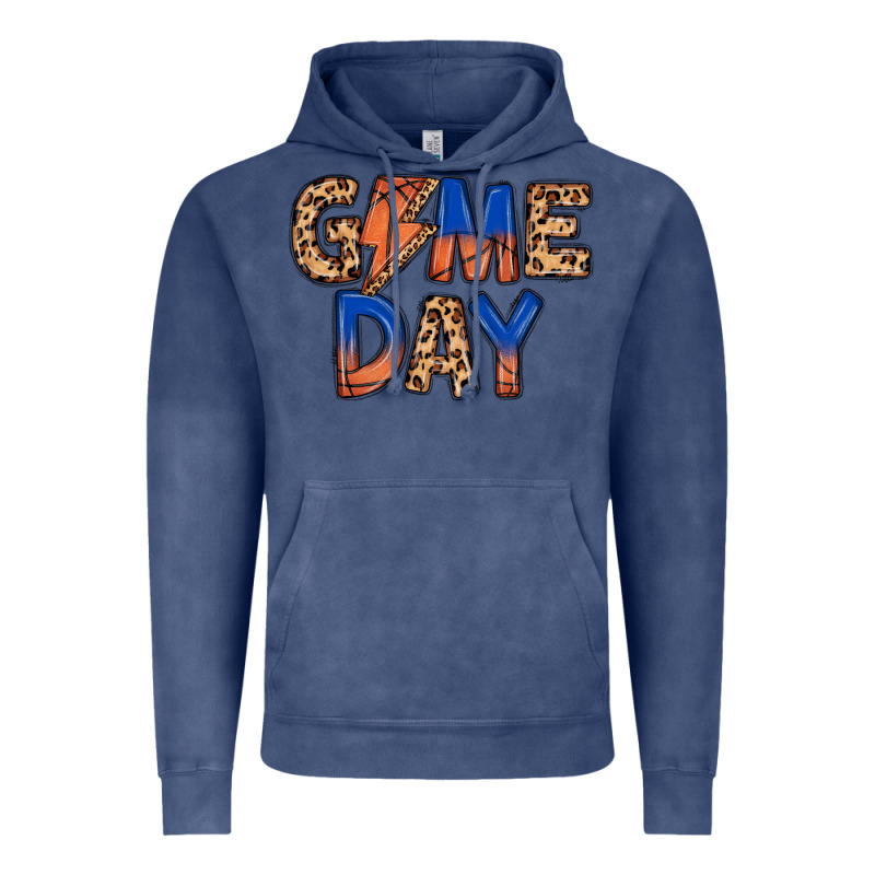 Game Day Basketball Vintage Hoodie by MaliasSmallBusiness | Teevron