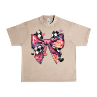 French Oak coquette bow floral checkered pattern Urban Heavy Tee - JahusDesignShop