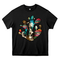 Black serape cactus Heavy Core Tee - JahusDesignShop