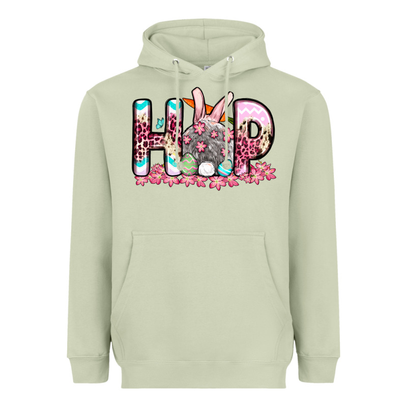 Easter Day Hop Bunny Heavyweight Hoodie by OliviaCreatesArt | Teevron