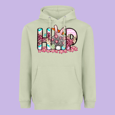 Easter Day Hop Bunny Heavyweight Hoodie Designed By Oliviacreatesart