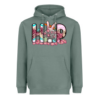 Sage Easter Day Hop bunny Heavyweight Hoodie - OliviaCreatesArt