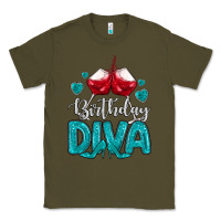Army Green birthday diva turquoise Classic Tee - MaliasSmallBusiness