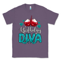 Lavender birthday diva turquoise Classic Tee - MaliasSmallBusiness