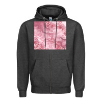 Charcoal Heather glitter pink agate Zipper Hoodie - TumblerDesignByShophia