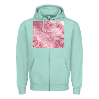 Seafoam glitter pink agate Zipper Hoodie - TumblerDesignByShophia
