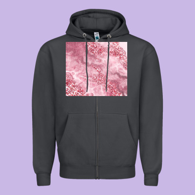 Glitter Pink Agate Zipper Hoodie Designed By Tumblerdesignbyshophia