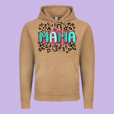 Mama Leopard Vintage Hoodie Designed By Maliassmallbusiness