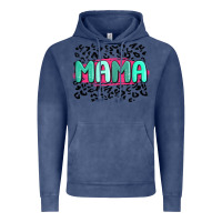 Vintage Denim mama leopard Vintage Hoodie - MaliasSmallBusiness
