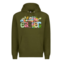 Army Green Happy Easter Easter Day Premium Hoodie - CowGirlArtShop