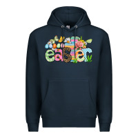 Navy Happy Easter Easter Day Premium Hoodie - CowGirlArtShop