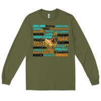 Army Green chicken typography Long Sleeve Tee - Artiststas