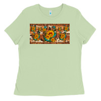 Matcha sunflower gemstone leopard cowhide horseshoe license plate Ladies Tee - Artiststas
