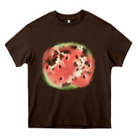 Chocolate Brown watermelon cowhide patch3 Heavy Core Tee - JahusDesignShop