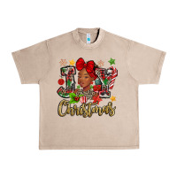 French Oak christmas joy black woman Urban Heavy Tee - MaliasSmallBusiness