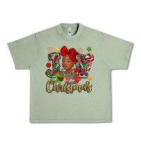 Oil Green christmas joy black woman Urban Heavy Tee - MaliasSmallBusiness