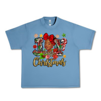 Pebble Blue christmas joy black woman Urban Heavy Tee - MaliasSmallBusiness