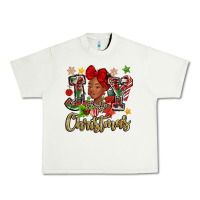 Pistachio christmas joy black woman Urban Heavy Tee - MaliasSmallBusiness
