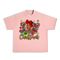 Salmon christmas joy black woman Urban Heavy Tee - MaliasSmallBusiness