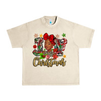 Christmas Joy Black Woman Urban Heavy Tee | Teevron
