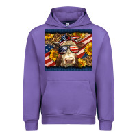 Tulip Western 4th Of July Cow Urban Hoodie - LillyAllenDesigns